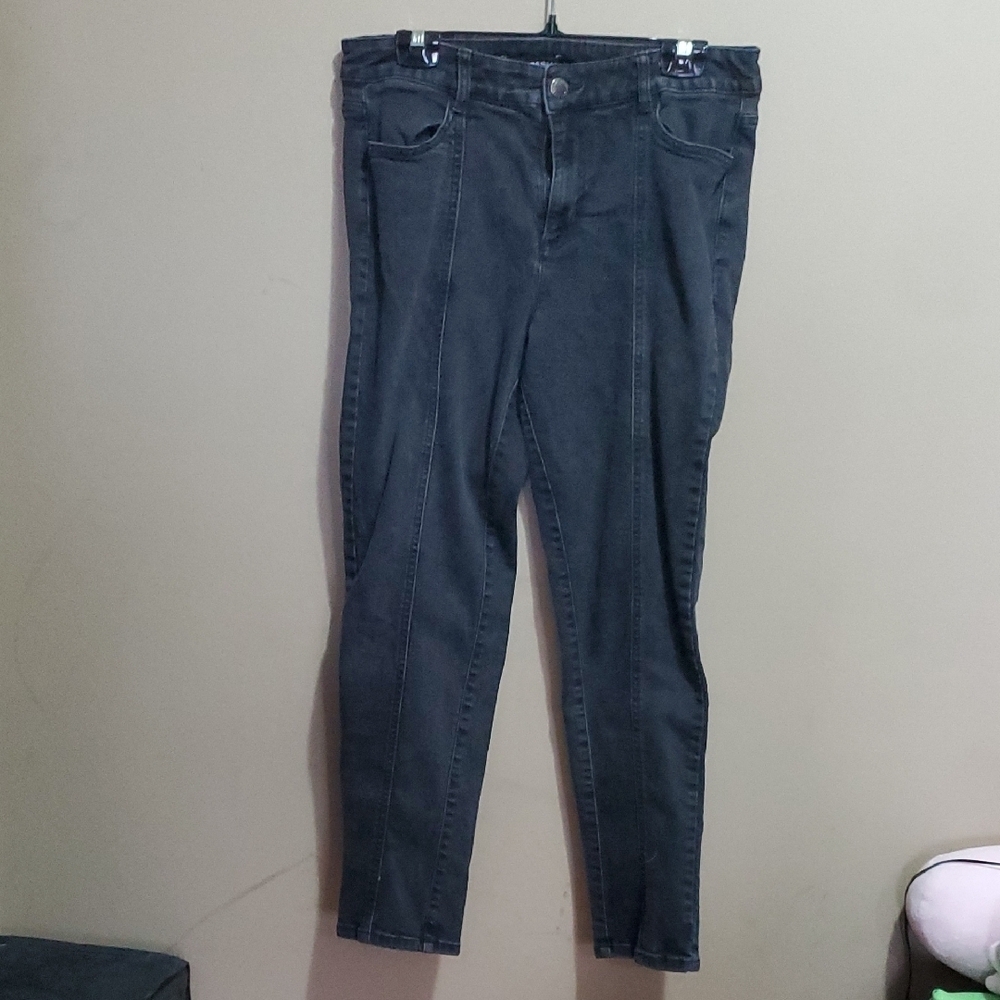 Joe Fresh Women's High Rise Straight Black Jeans Size 16W